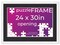 White Wood Puzzle Frame Kit with Glue Sheets, Black Mat, Backing, UV Acrylic - Available in 20 Popular Sizes
